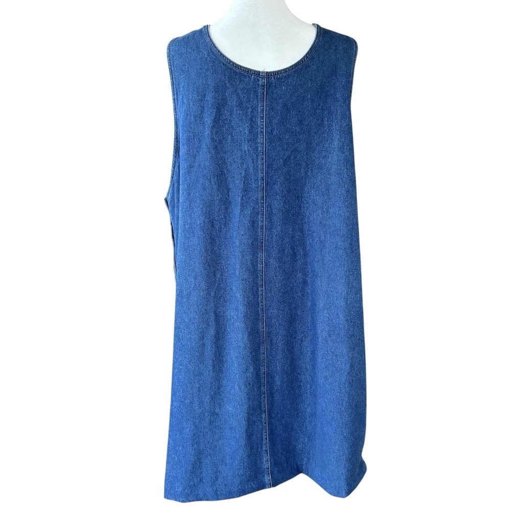 Denim Dress Womens 18W Embroidered Flag Patriotic Carolina Colours Jumper - Picture 7 of 10